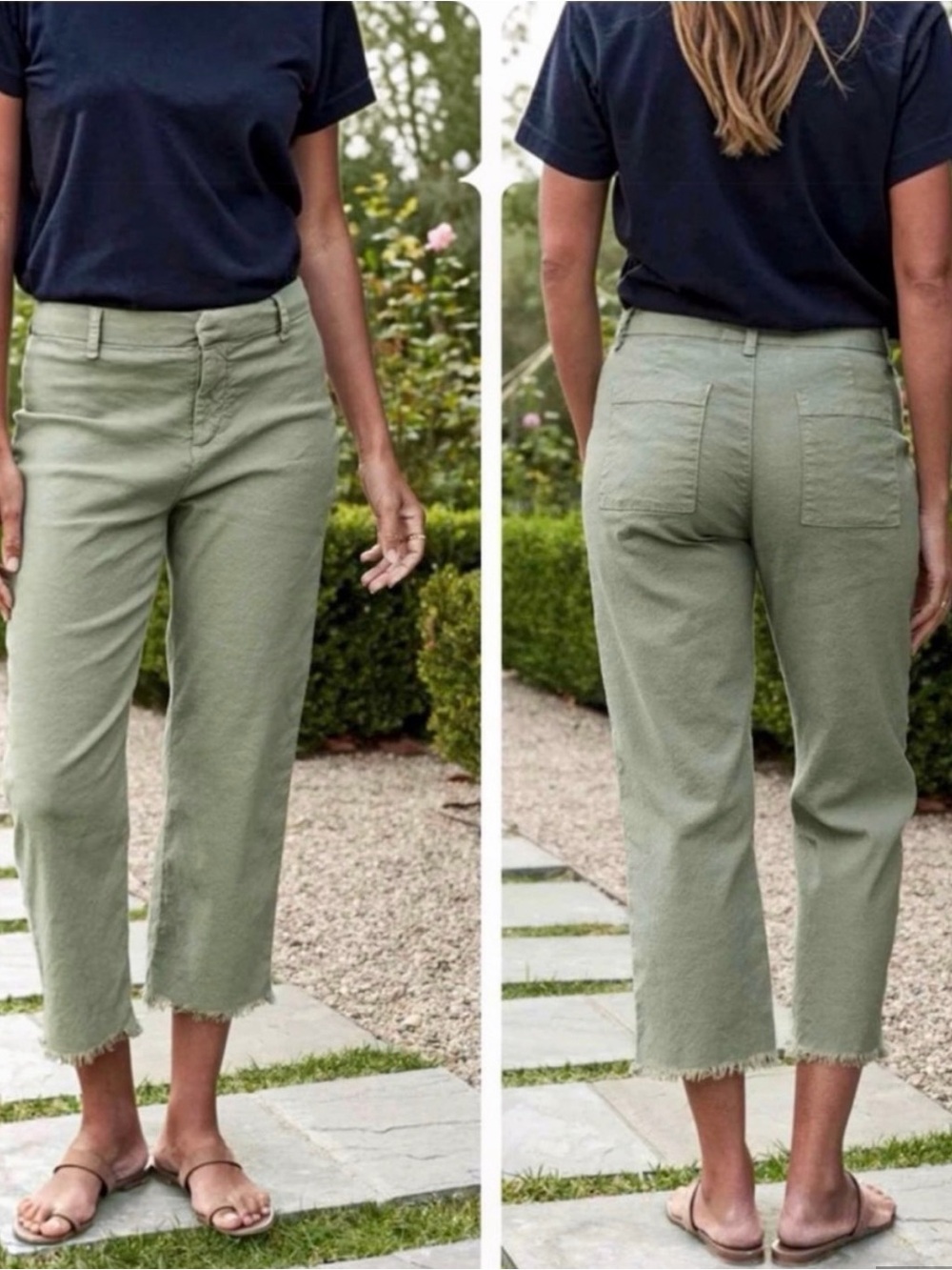 Frank & Eileen Kinsale Italian Performance Linen Pants Sage Green
